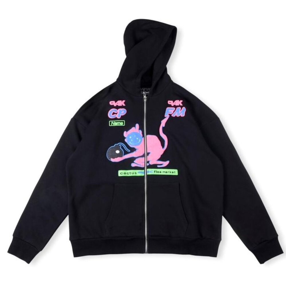 CPFM.XYZ 3d Pattern Men's And Women's Zip-Up Sweatshirt